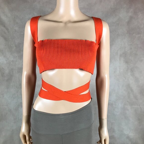 Soft Ribbed Multi Way Wrap Around Crop Top SheIn Size 2XL - Picture 1 of 7